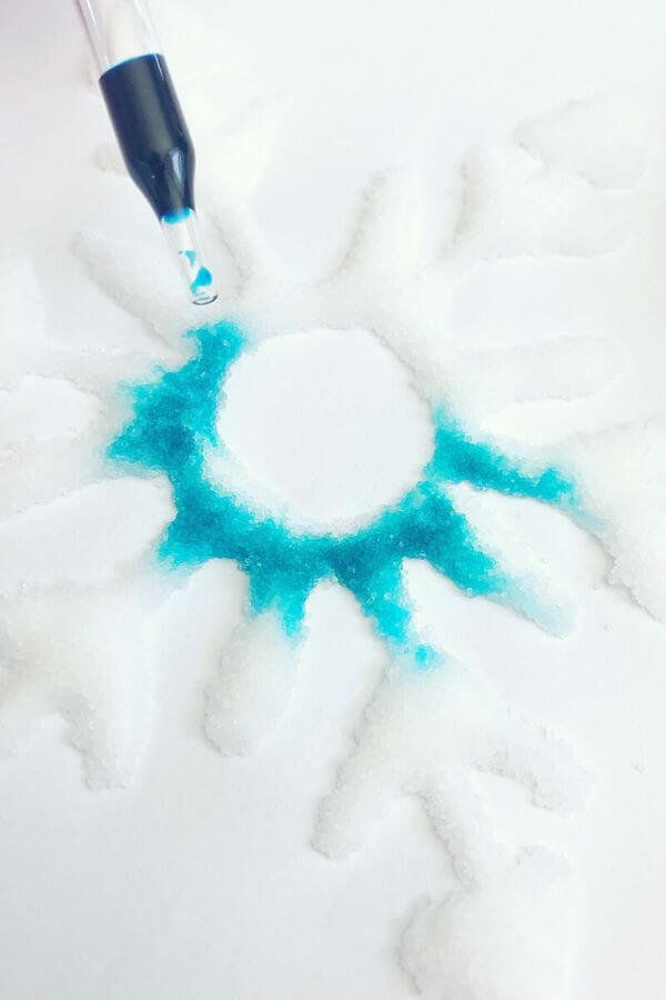 Salt Painting Winter Science Experiments and Activities for Kids