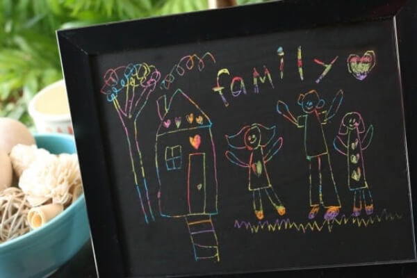 Scratch Art Family Portrait for Kids Brain Break Activities for Kids
