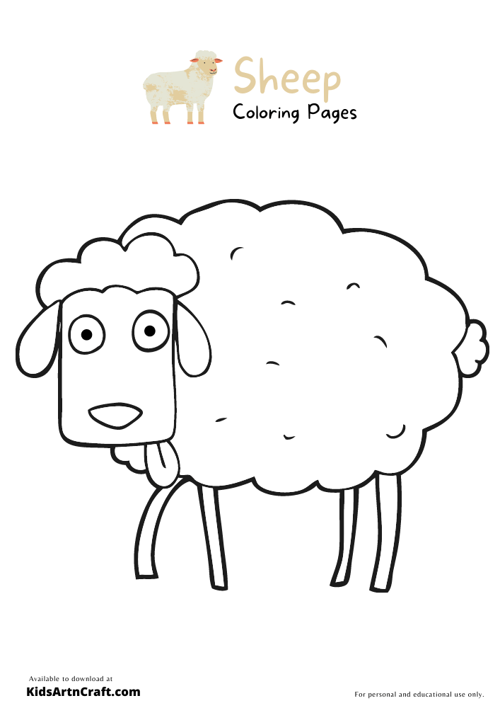 Sheep Coloring Pages For Kids – Free Printables