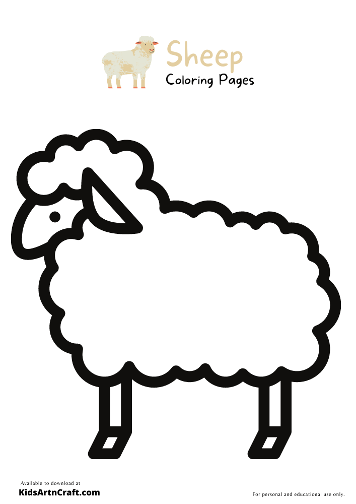 Sheep Coloring Pages For Kids – Free Printables