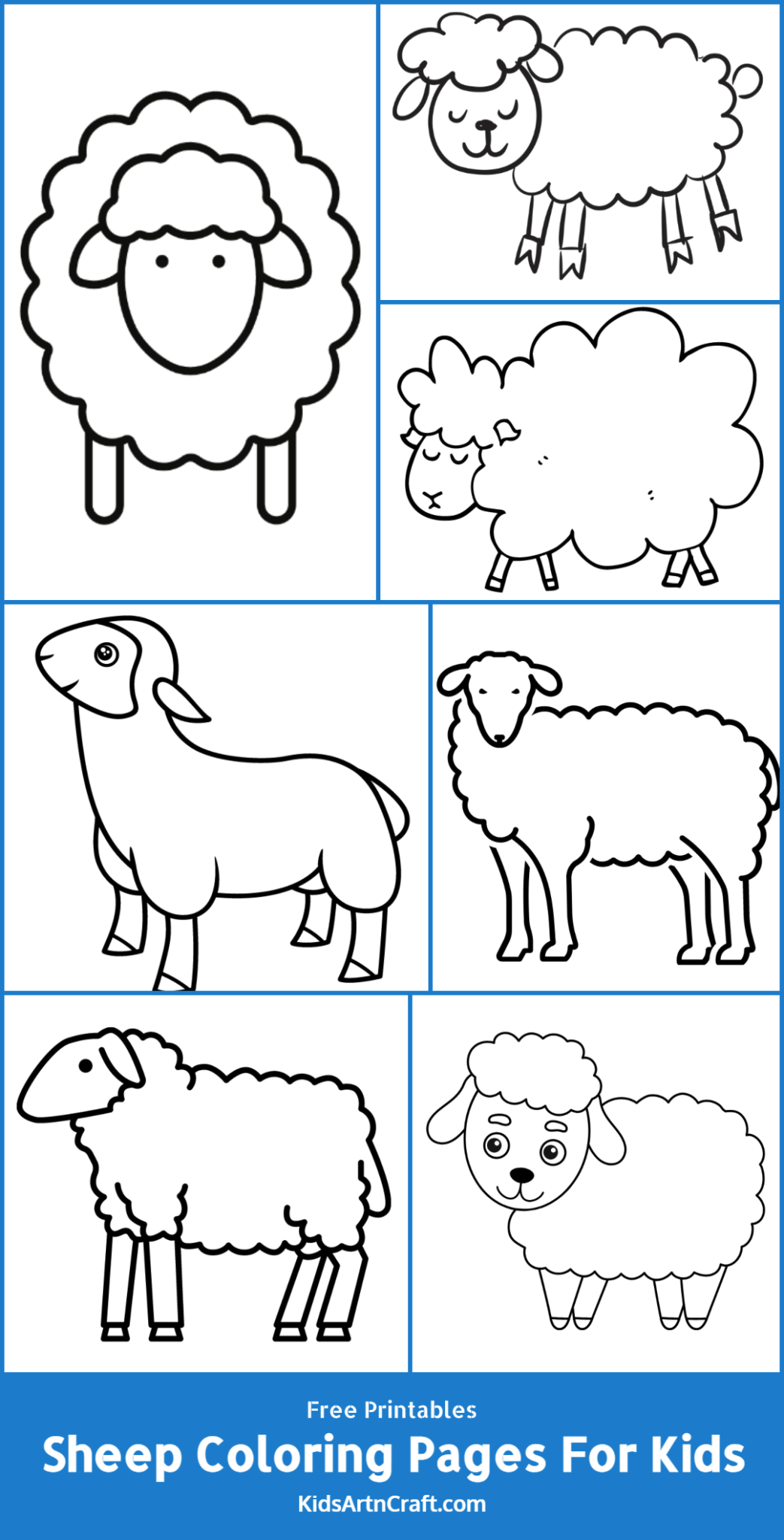 Sheep Coloring Pages For Kids – Free Printables - Kids Art & Craft
