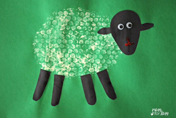Sheep Craft From Bubble Wrap: Fun Activity