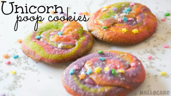 simple unicorn poop cookies