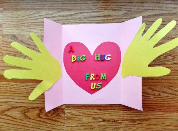 Simple Big Hug Card Craft For Kids