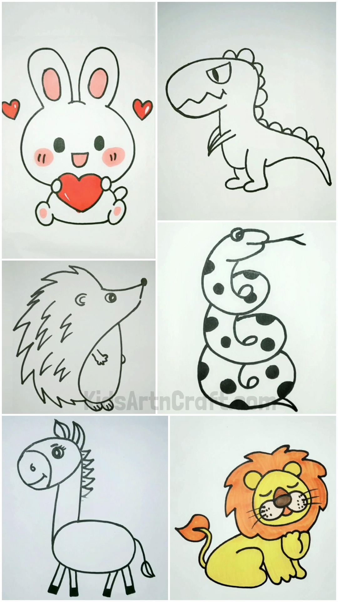 Easy To Make Animal Drawings For Kids