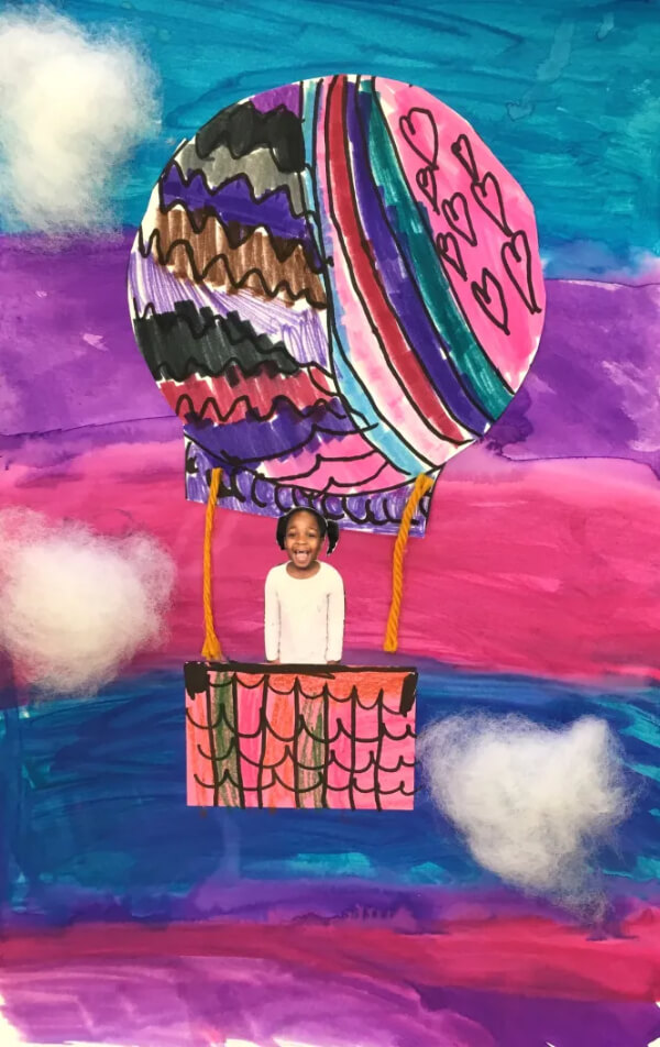 Simple Hot Air Balloon Art Ideas Easy First Grade Projects