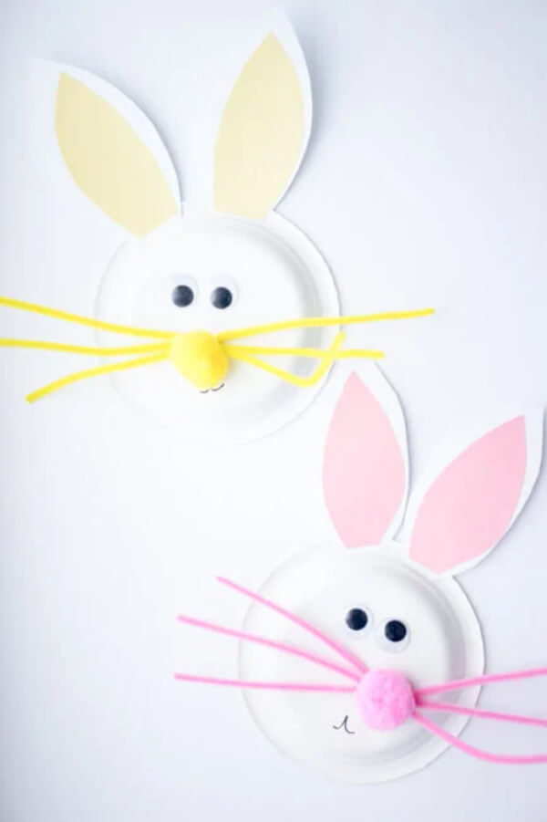 Easy Paper Plate Easter Bunny Craft Idea For Kids