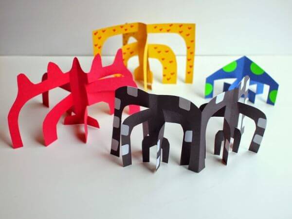 First Grade Art Projects for Kids Simple Paper Sculpture Project Craft idea For Kids