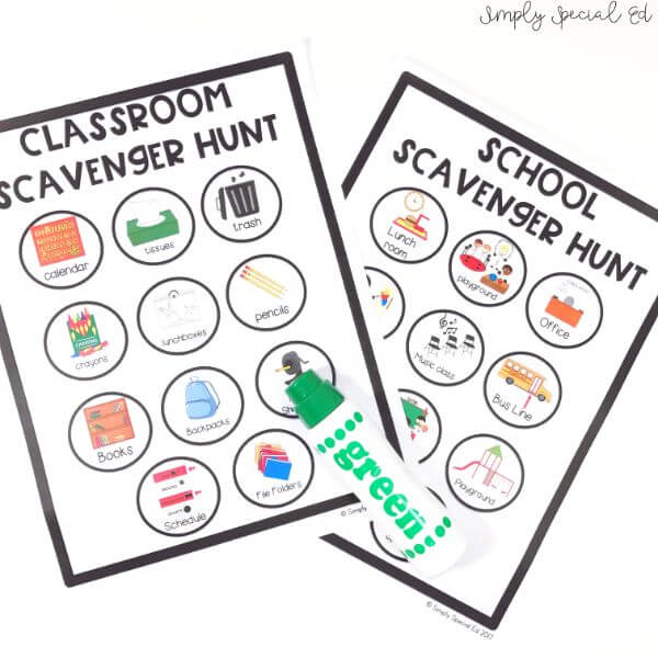 Simple Scavenger Hunt Idea For Kids Back-to-School Night Ideas for Teachers