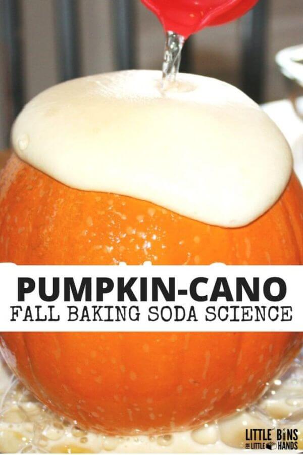 Simple Science Pumpkin Volcano activity For kids