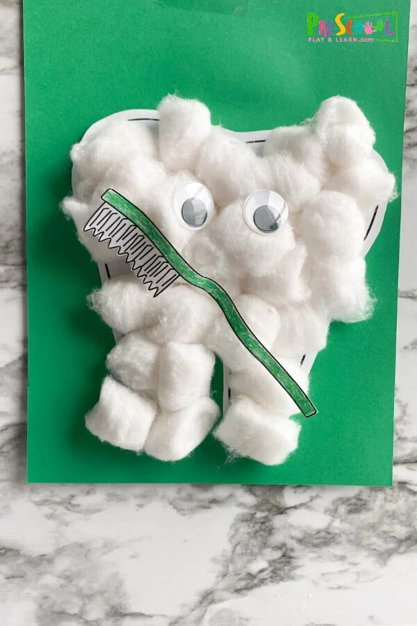 Simple Tooth Craft For Toddlers  Dental Health Activities for Kids (Preschool & Kindergarten)