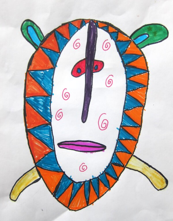 Traditional African Crafts For Kids South African Mask Idea For Kindergartens