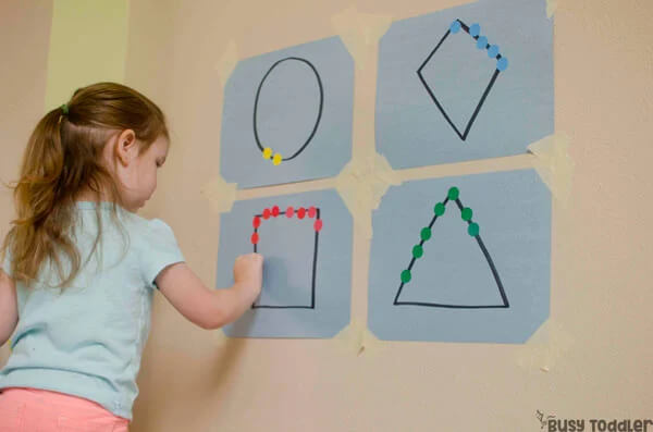 Sticker Shapes Craft Ideas  Kindergarten Activities for Teaching Shapes