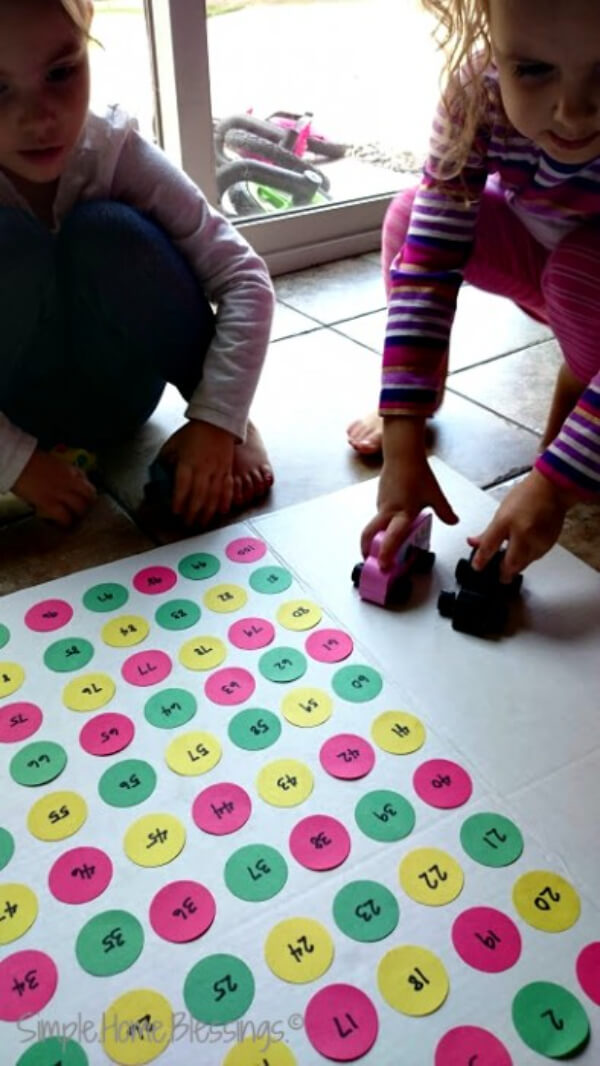 Hundreds Chart Activities for Kids Stop The Car! Math Game Activity For Number Sense