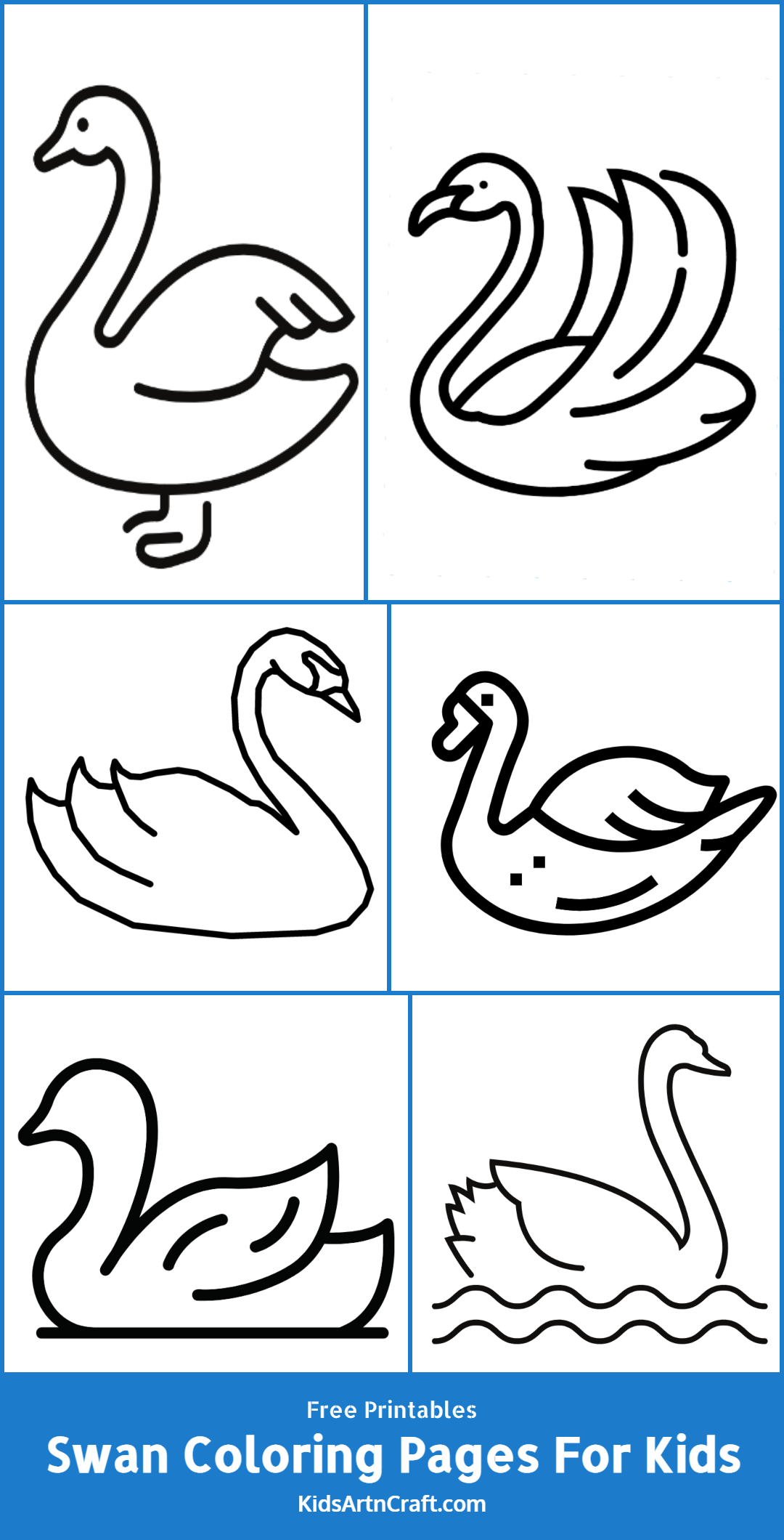 Swan Coloring Pages For Kids – Free Printables