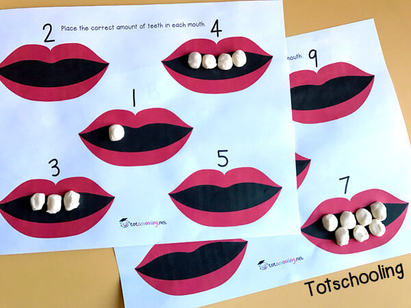 Teeth Game With Maths For Toddlers
