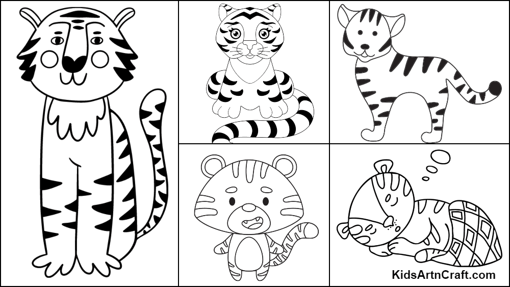 How to Draw a Tiger - A Fun Full Body Tiger Drawing