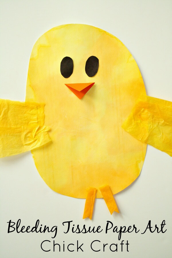 Chicken Crafts & Activities for Kids Tissue Paper Chicks Craft Ideas