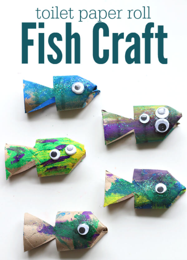 Toilet Paper Roll Fish Craft  Ocean Craft Activities & Experiments for Kids