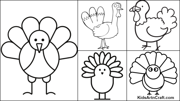 Turkey Coloring Pages For Kids – Free Printables - Kids Art & Craft