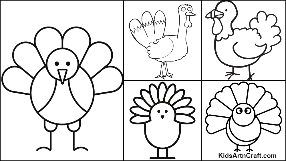 Turkey Coloring Pages For Kids – Free Printables