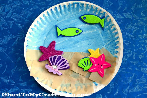 World Ocean Day Simple Paper Plate Craft Idea Under The Sea