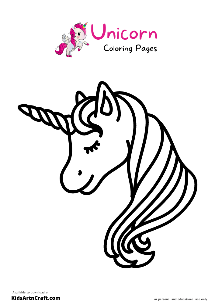 Unicorn Coloring Pages For Kids – Free Printables