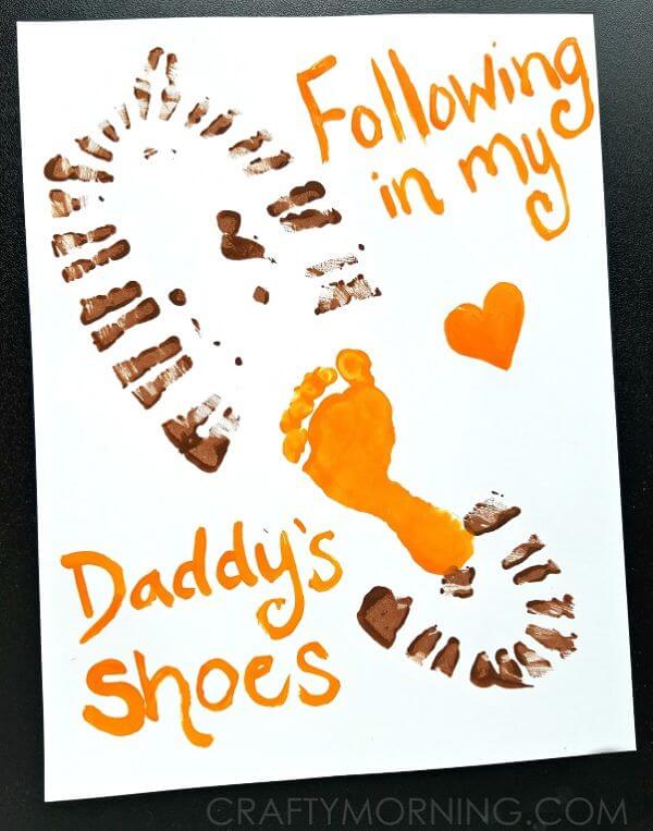 Unique Father's Day Shoe Footprint Craft for Kids Father’s Day Crafts for Kids
