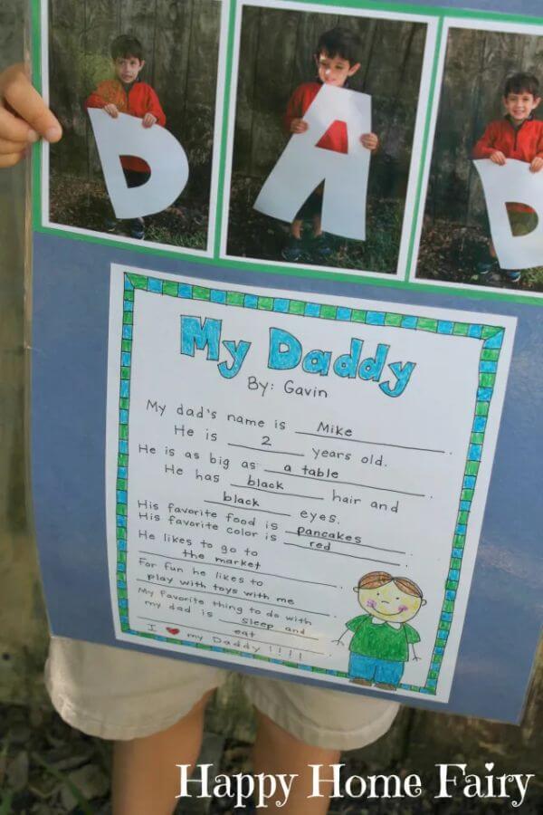 Unique Printable Father's Day Project for Kids
