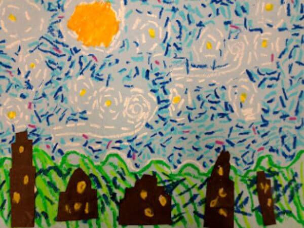 First Grade Art Projects for Kids Unique Starry Night Drawing Project For Students At Home