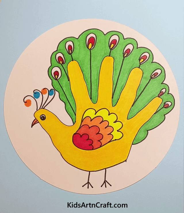  Entertain Your Kids By These Colorful Drawings That's A Peacock