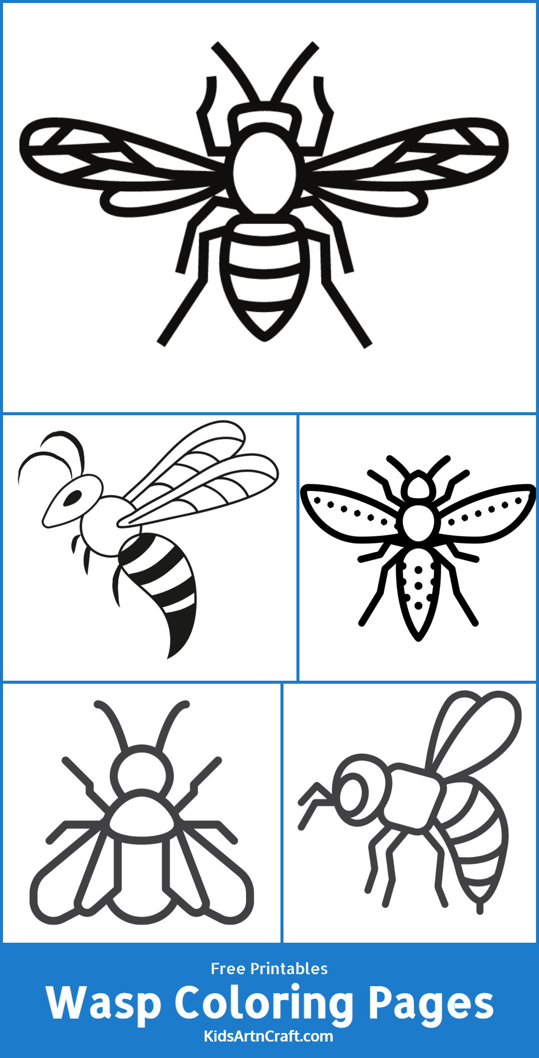 Wasp Coloring Pages For Kids – Free Printables
