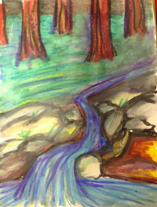 Creative Art Projects for 4th Grade Easy Waterfall Drawing Art For 4th Grade 