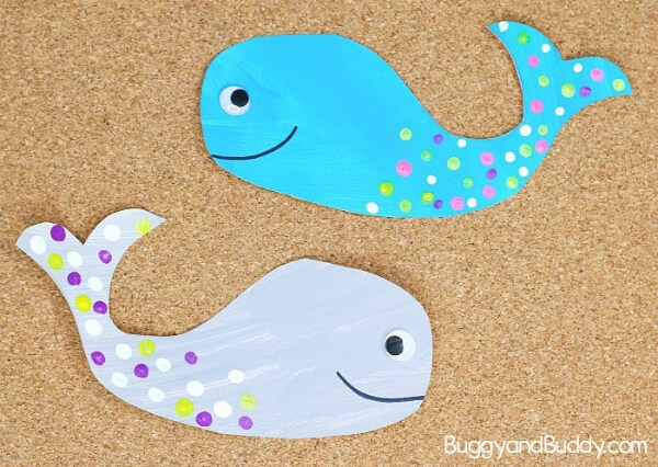 Whale Paper Craft Printable Template For Kids