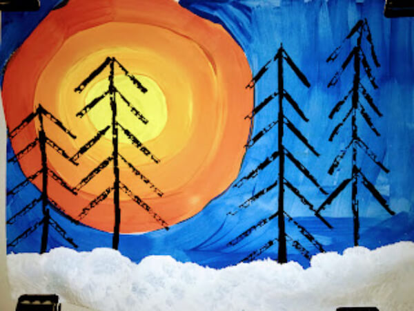 Winter Landscapes Project For 1st grade art