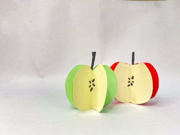 3d Apple With Construction Paper