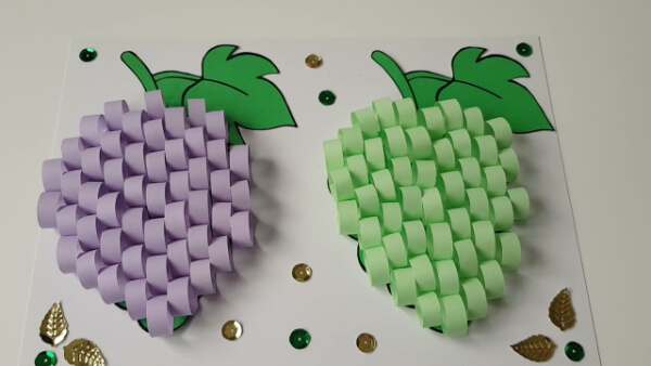 3d Grapes Paper Craft For Kids