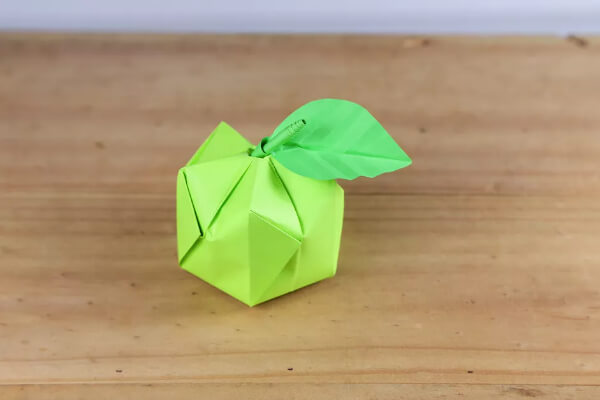 3D Origami Apple Fruit Crafts How To Make An Origami Apple With Kids