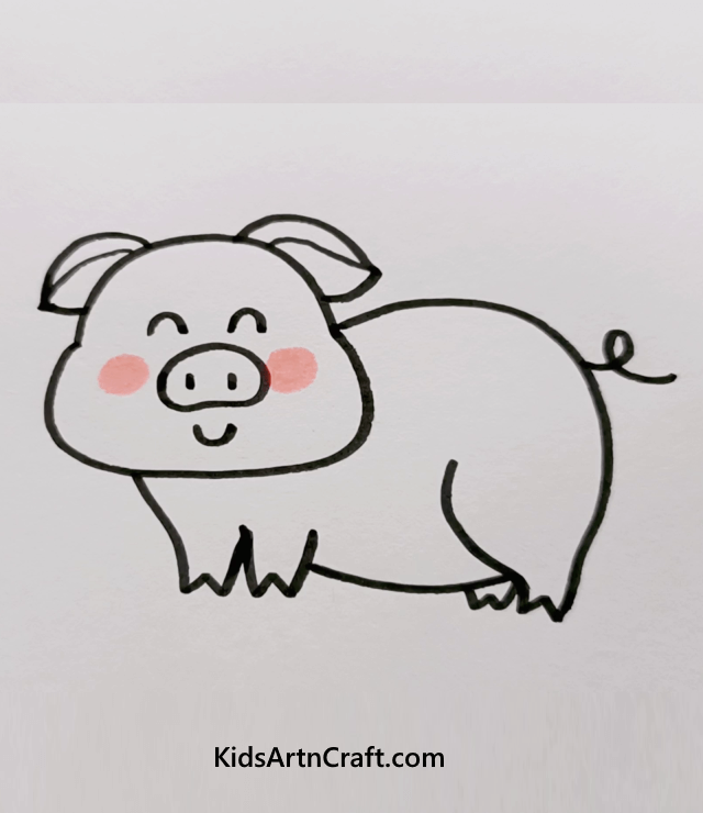 Crazy Cool Drawing Ideas For Kids To Try The Happiest Pig