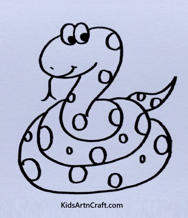 Crazy Cool Drawing Ideas For Kids To Try Curly Snake