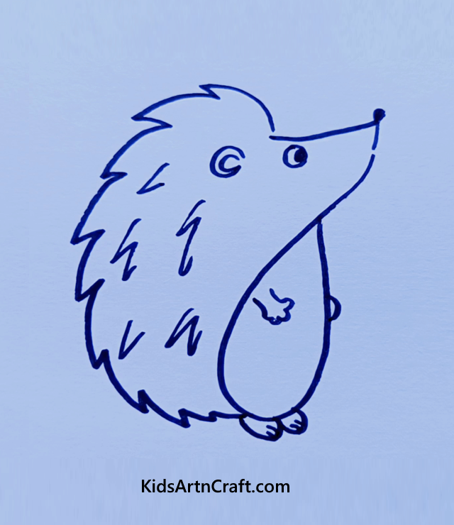 Easy Animal Drawings For Kids And Beginners Spikey little HedgeHog