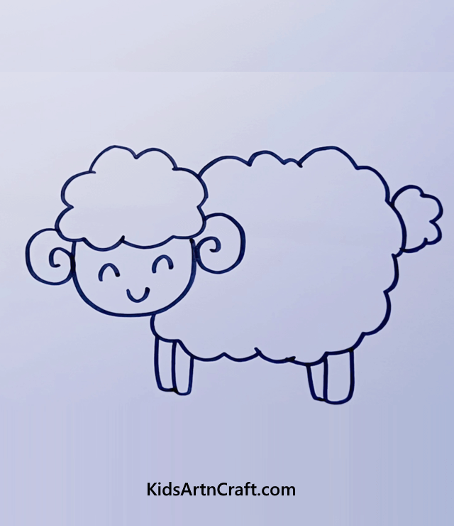 Easy Animal Drawings For Kids And Beginners Wool and Sheep