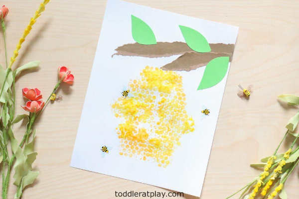 Beehive Craft Ideas for Kids Image Source/Tutorial: Capturing Parent  Hood Creative Bubble Wrap Beehive Craft