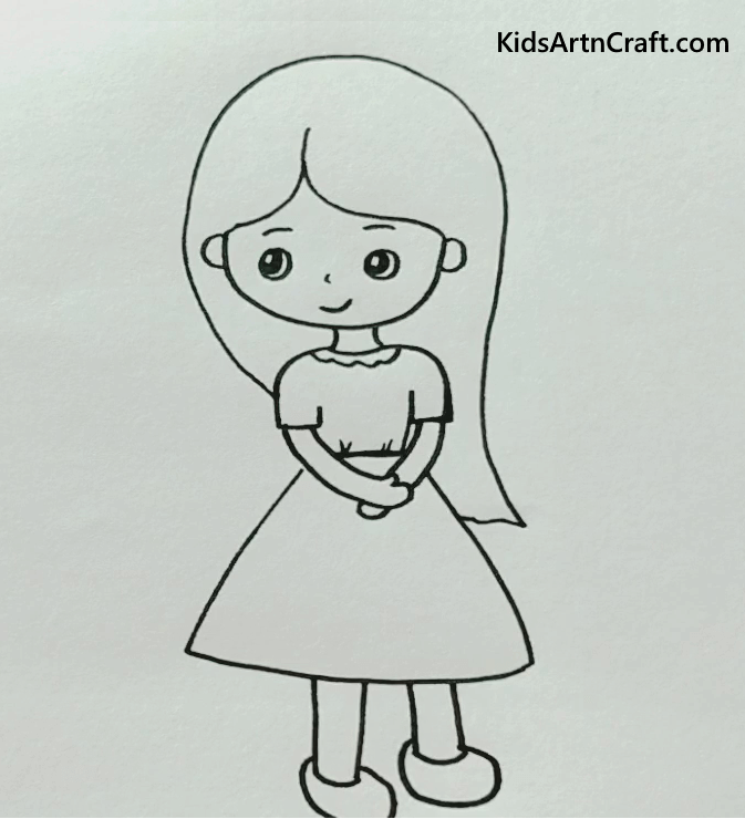 Girl in Different Role - Easy Drawings for Kids A Doll Drawing