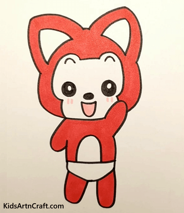 Positive Fox Animal Drawing & Sketches For Kids