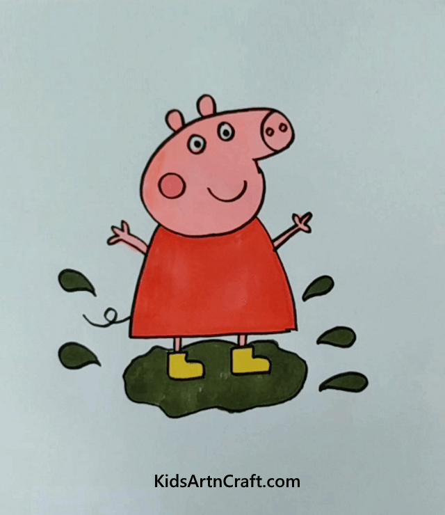 Peppa and Mud Party Animal Drawing & Sketches For Kids