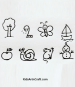 70 Easy Drawings For Kids to Practice - Kids Art & Craft