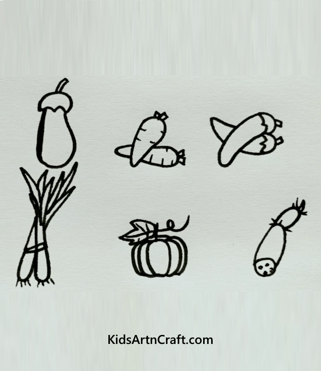Try These Creative Ways Of Learning For Kids Simple Drawings Of Vegetables