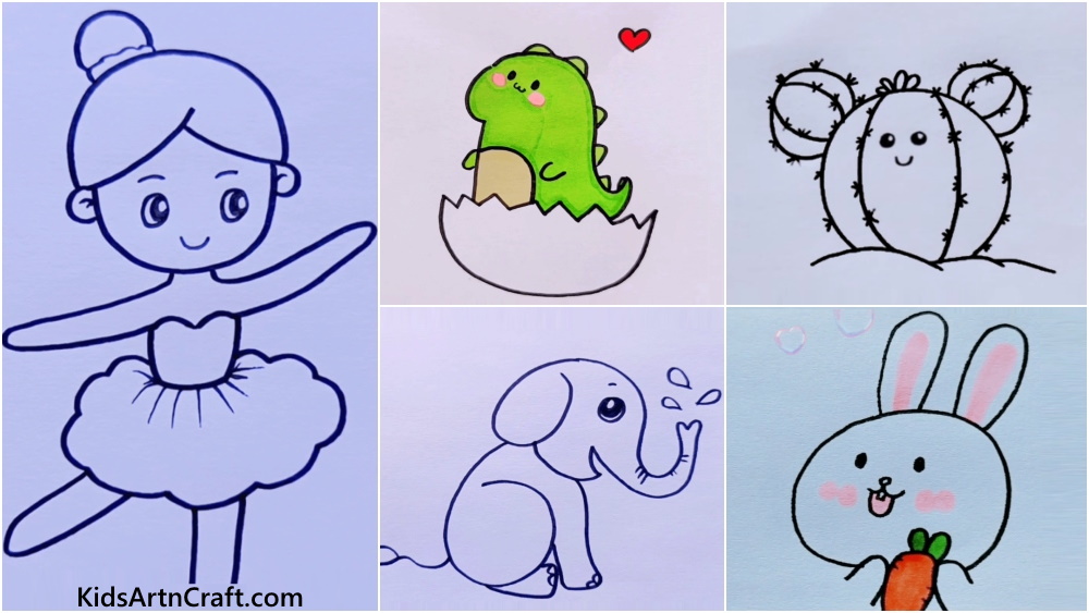 Easy Drawing Ideas For 4 Year Old Kids