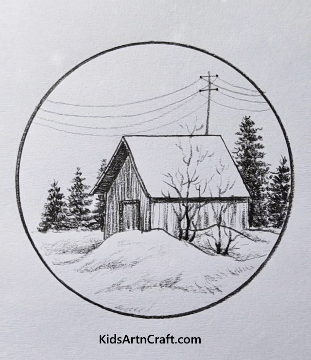 Old Hut Drawing by JD Duran  Saatchi Art
